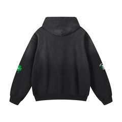 St. Patty's Day Bronx Native Exclusive "Welcome to Woodlawn" Unisex Heavyweight Sunfade Oversized Hoodie by Bronx Native