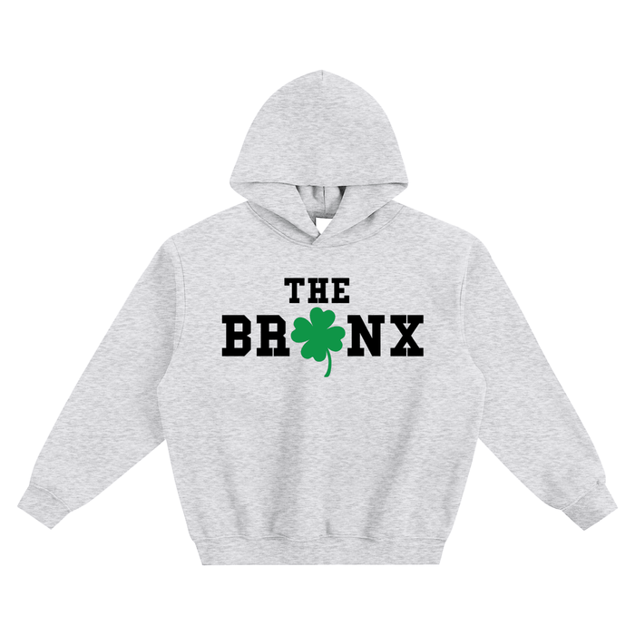 St. Patty's Day "The Bronx Clover" Limited Ed. Fleeced Boxy Hoodie by Bronx Native for New York summer