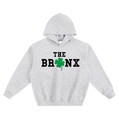 St. Patty's Day "The Bronx Clover" Limited Ed. Fleeced Boxy Hoodie by Bronx Native for New York summer