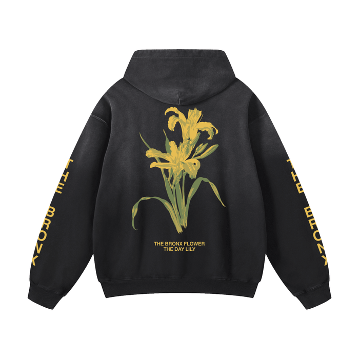 The Bronx Flower Heavyweight Sunfade Oversized Hoodie by Bronx Native for New York summer