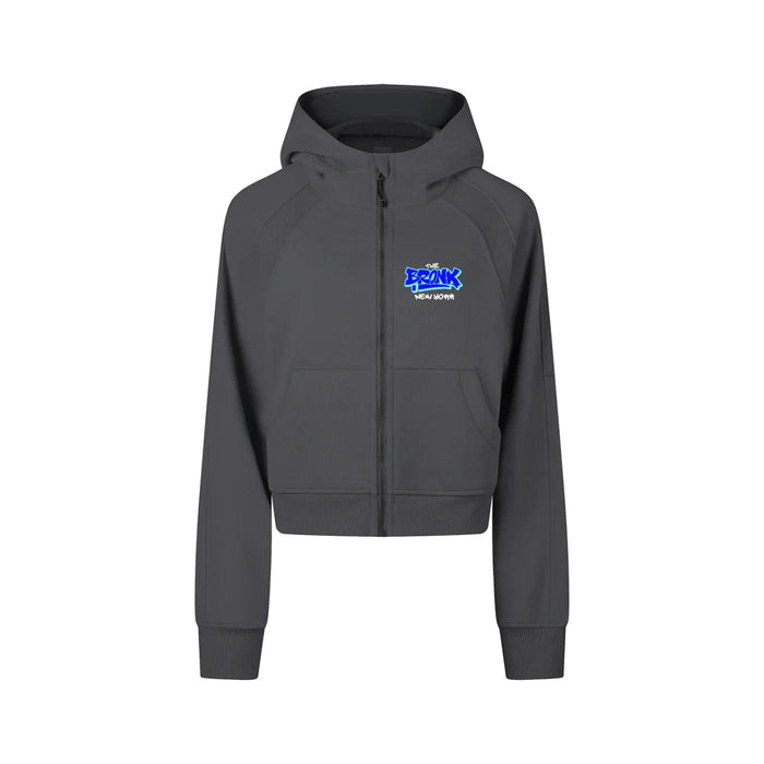 The Bronx New York Womens Cropped Zip-Through Hoodie