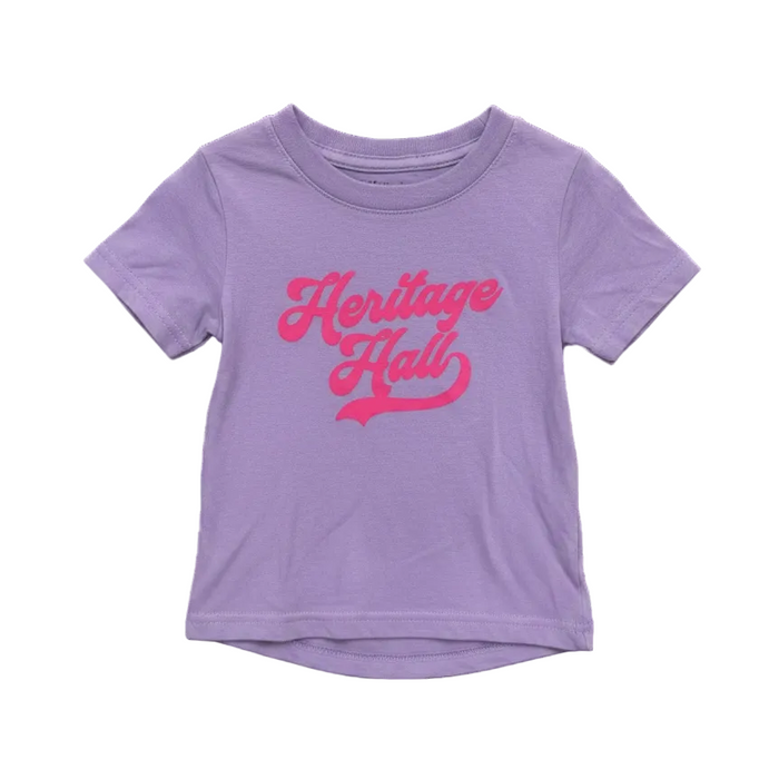 Toddler T-Shirt, lavender, Heritage Hall pink script