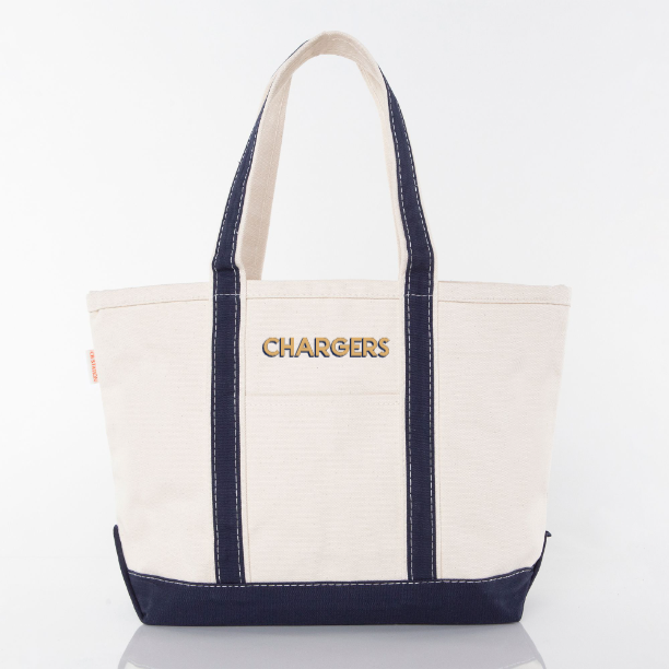 Tote Bag, large, Spirit Society, CHARGERS embroidered