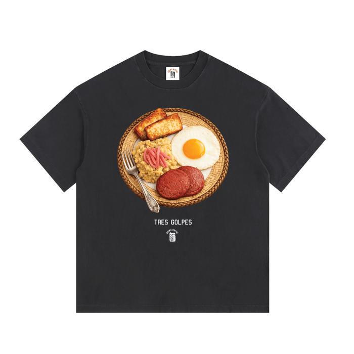 Tres Golpes Vintage Washed Oversized Cotton T-Shirt by Bronx Native