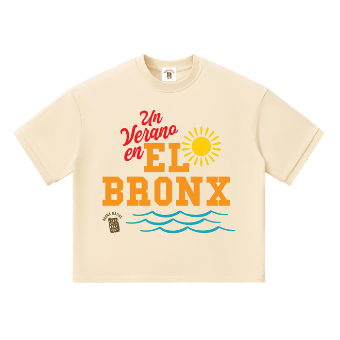 Un Verano en el Bronx Unisex Heavyweight Boxy T-Shirt by Bronx Native