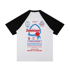Uptown Dominican Contrast Raglan Sleeve Mesh T-Shirt
