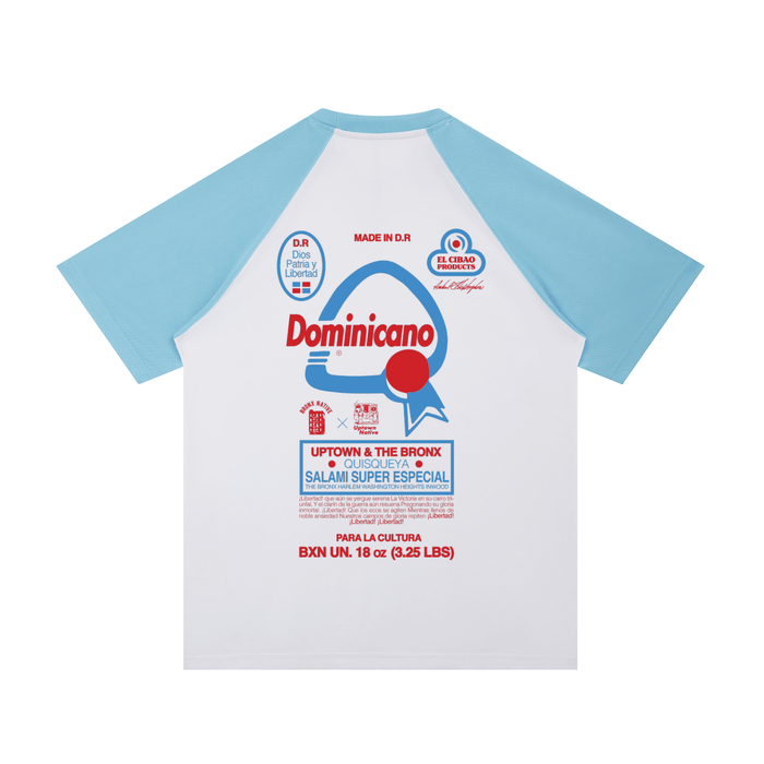 Uptown Dominican Contrast Raglan Sleeve Mesh T-Shirt