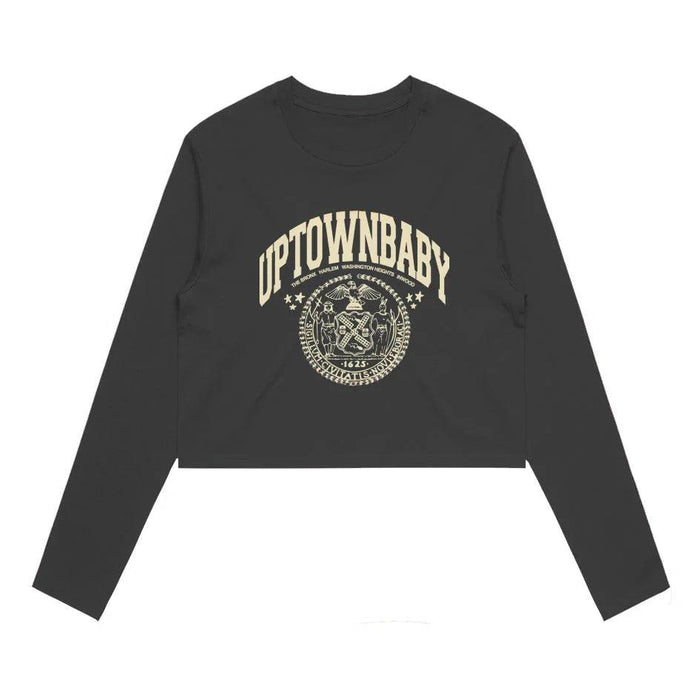 UPTOWNBABY Wo's Crop L/S Tee