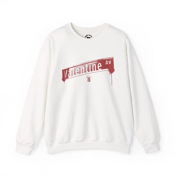 Valentine Ave Crewneck Sweatshirt — retro Bronx street sign crewneck sweatshirt — image 1