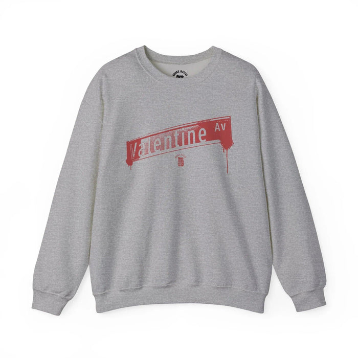 Valentine Ave Crewneck Sweatshirt — retro Bronx street sign crewneck sweatshirt — image 3