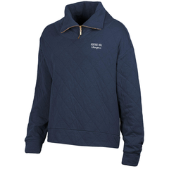 Women’s Quilted 1/4 Zip, Gear, navy, HHall script Chargers