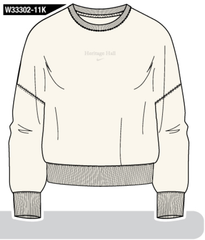 Women’s Nike Sweatshirt, cream, Heritage Hall swoop