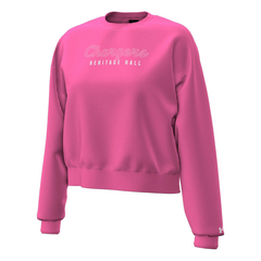 Women's Sweatshirt, Under Armour, pink fleece crew, script Chargers Heritage Hall