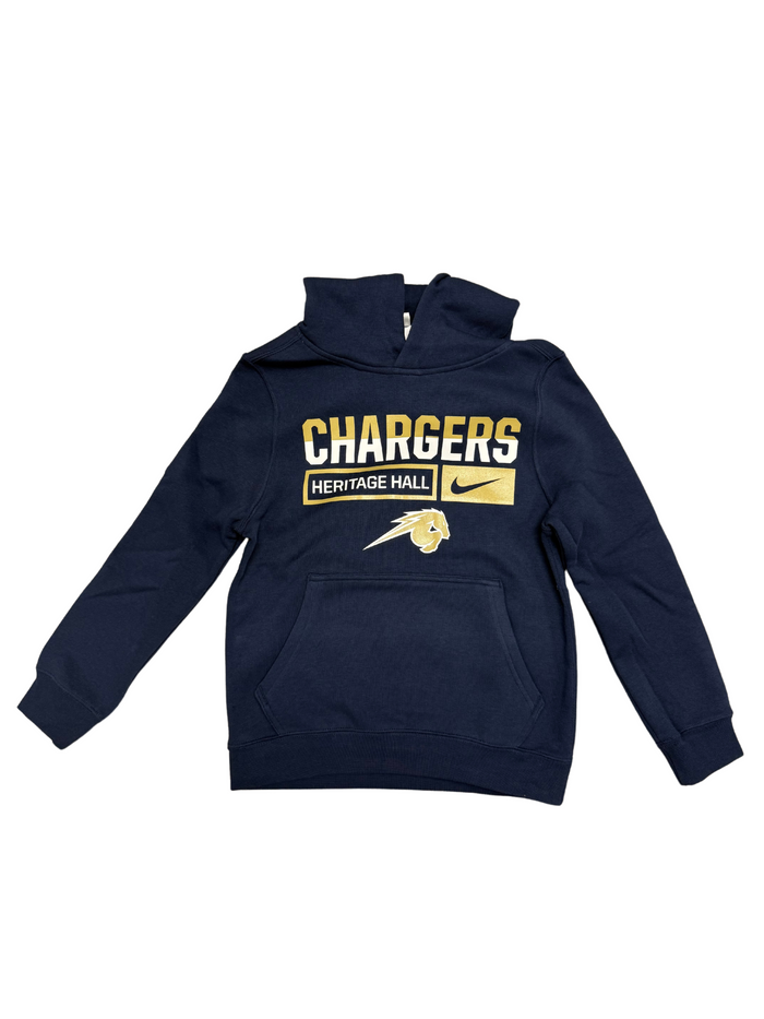 Youth Nike Club Fleece PO Hoody Chargers