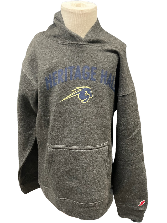 Youth Hoodie Sweatshirt, dark grey, HERITAGE HALL