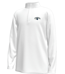 Youth UA Motion 1/4 Zip, white, Chargers horse